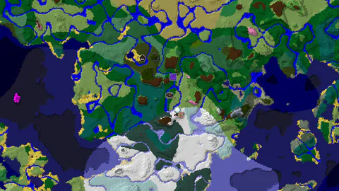 Igloo, Ruined Portal, and Village Near Forest Spawn