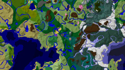 Forest Spawn With Ruined Portal and Village Nearby