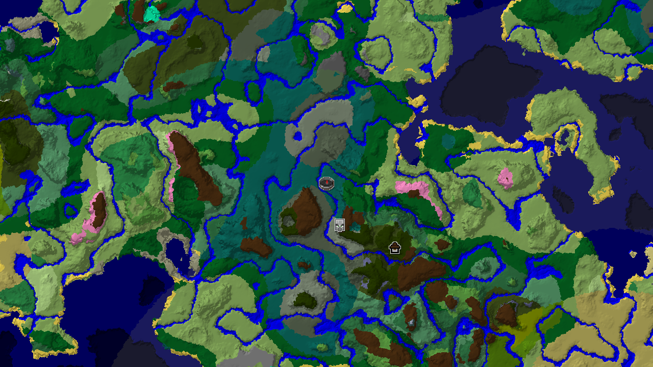 Taiga Spawn with a Mansion Just 736 Blocks Away