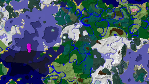 Spawn in Forest with Ruined Portal and Nearby Igloo