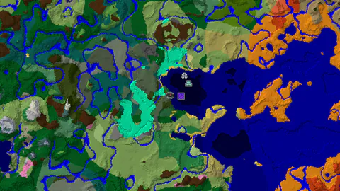 Ocean Monument and Ruined Portal Near Spawn