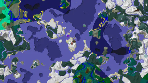 Village, Shipwreck, and Igloo Near Spawn in Snowy Plains