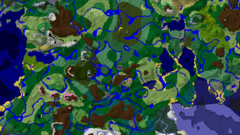 Forest Spawn With a Village 354 Blocks Away and a Mansion Nearby
