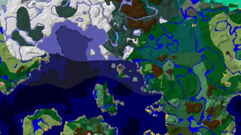 Plains Spawn with Shipwreck and Ocean Monument Nearby