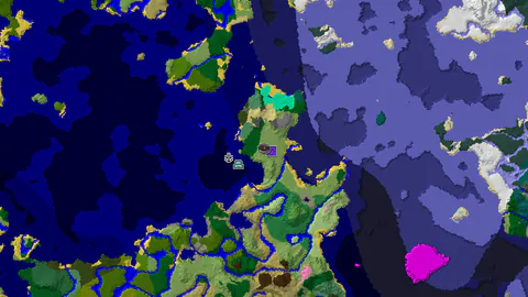 Plains Spawn with a Ruined Portal Nearby and an Ocean Monument