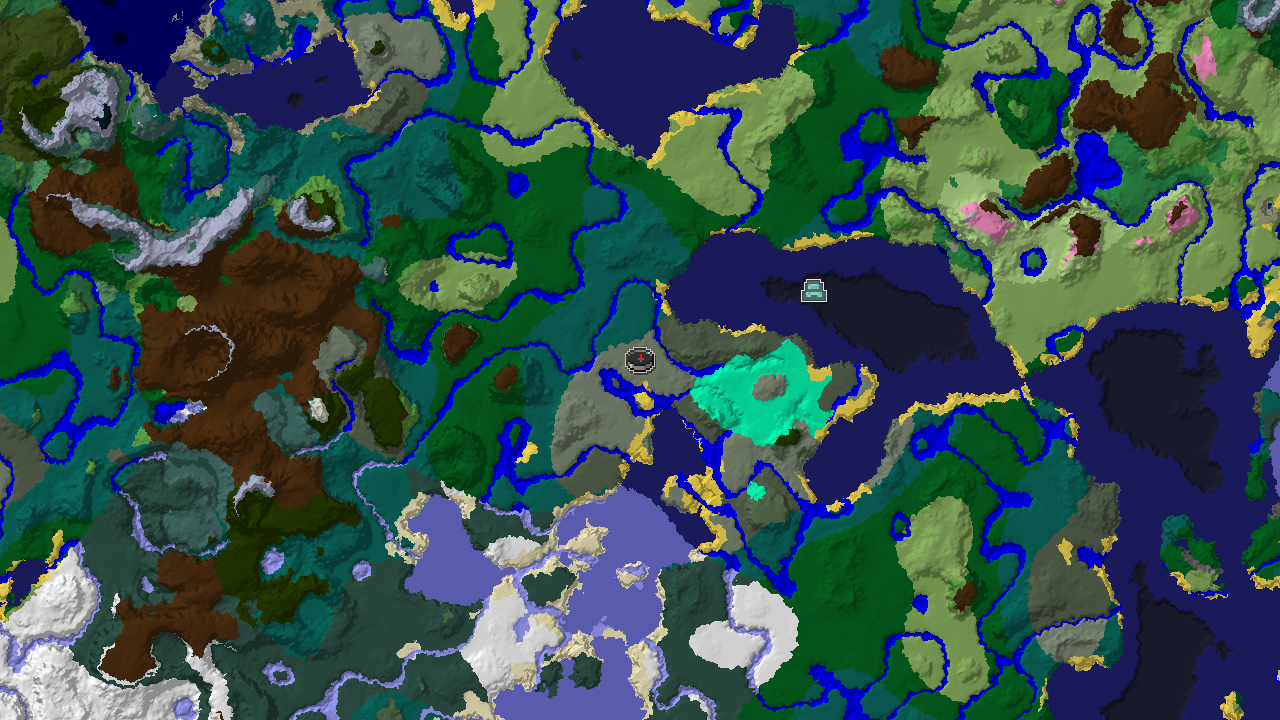 Ocean Monument 750 Blocks From Cold Taiga Spawn