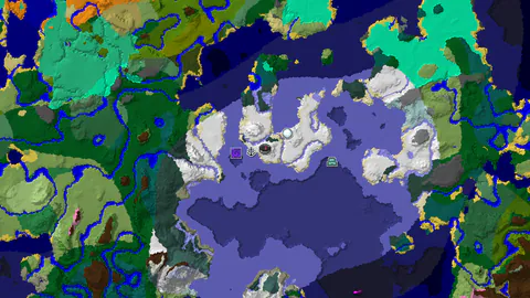 Frozen Spawn with Shipwreck and Igloo Within 265 Blocks