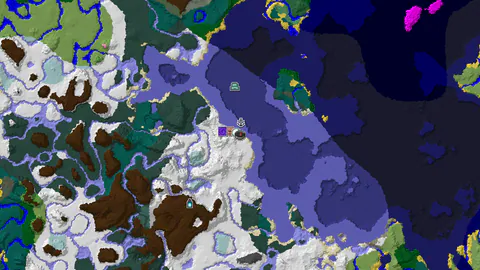 Igloo and Village Near Spawn, Ancient City 900 Blocks Away
