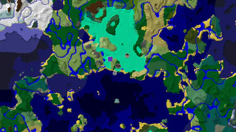 Shipwreck and Witch Hut Near Spawn, Ocean Monument 760 Blocks