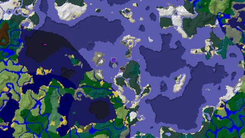 Shipwreck and Ruined Portal Near Icy Coastal Spawn