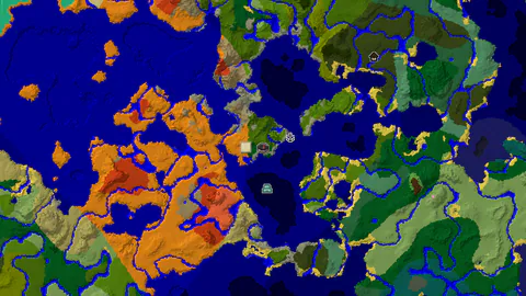 Desert Pyramid and Ocean Monument Near Spawn