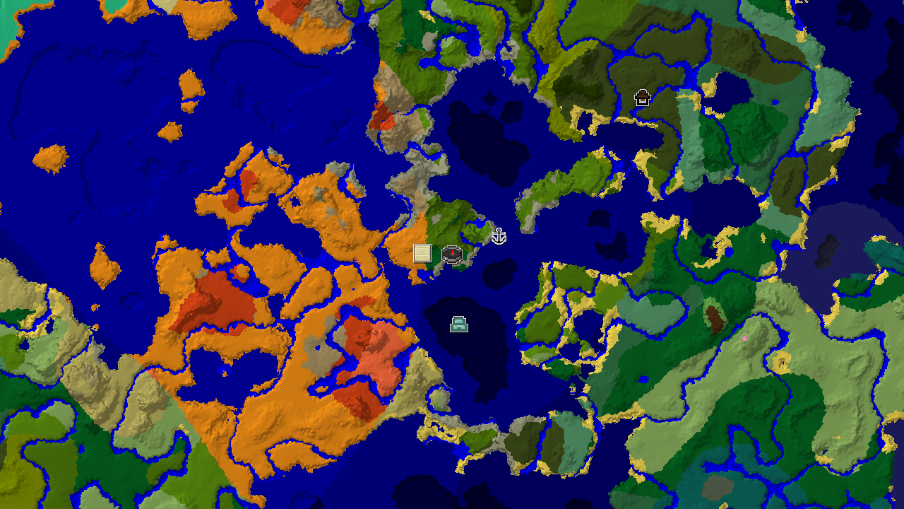 Desert Pyramid and Ocean Monument Near Spawn