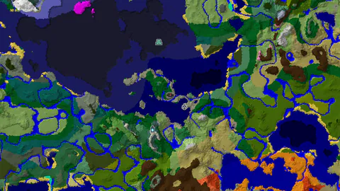 Forest Spawn With Shipwreck and Ancient City Near