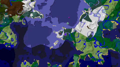 Frozen Spawn With Ruined Portal and Shipwreck Under 300 Blocks