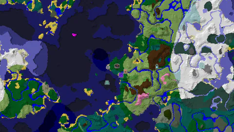 Village and Ruined Portal Near Spawn, Ancient City 872 Blocks Away