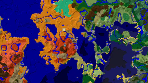 Wooded Badlands Spawn with Shipwreck and Ancient City