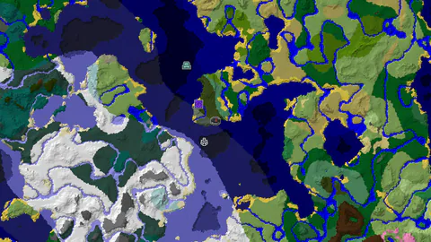 Dark Forest Spawn With Two Structures About 280 Blocks