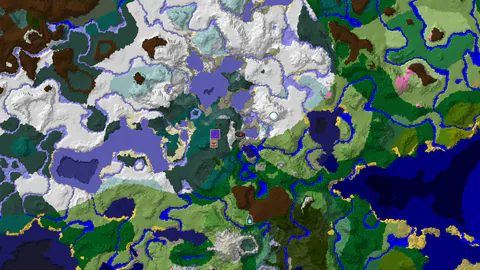 Snowy Plains Spawn, Ruined Portal and Village Within 300 Blocks