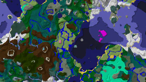 Spawn in Plains with Abandoned Village and Ocean Monument Near