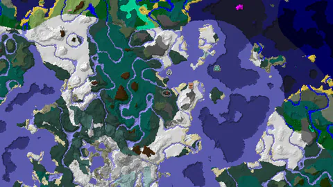 Snowy Taiga Spawn With Windswept Forest and Village Nearby
