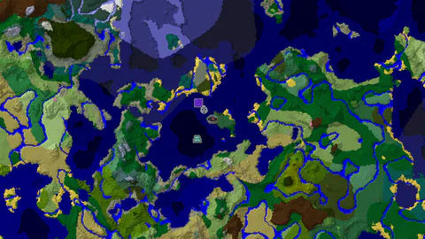 Spawn in Birch Forest with a Shipwreck and Ocean Monument Nearby