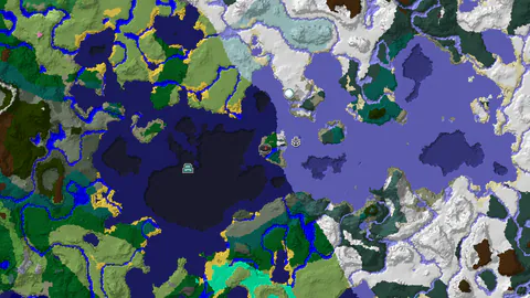 Forest Spawn With a Shipwreck 300 Blocks East and an Ocean Monument 750 Blocks West