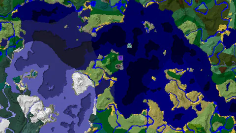 Shipwreck Near Spawn, Ocean Monument 500 Blocks Away