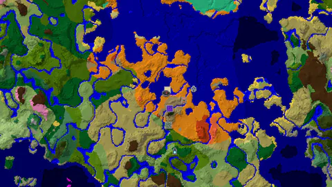 Desert Spawn with Pyramid and Ruined Portal Near
