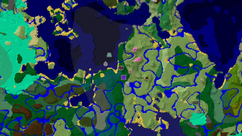 Village and Ruined Portal Near Spawn in Forest Biome