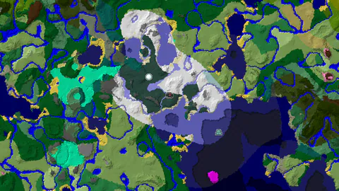 Igloo 419 Blocks Away in a Vast Snowy Biome