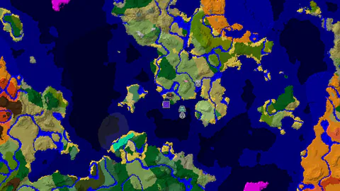 Ocean Monument and Ruined Portal Near Plains Spawn