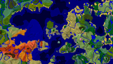 Savanna Spawn With a Shipwreck and Village Near