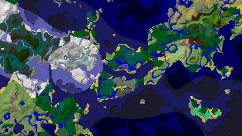 Beach Spawn with Ruined Portal and Ancient City Nearby