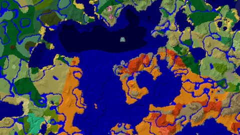 Badlands Spawn With a Shipwreck 118 Blocks Away and a Monument Nearby