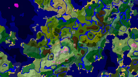 Jungle Temple 286 Blocks from Spawn and Nearby Village