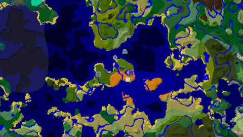 Jungle Spawn with Desert Pyramid and Ruined Portal Nearby