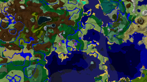 Forest Spawn With Ruined Portal and Village Nearby