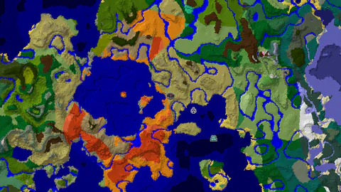 Savanna Spawn With Shipwreck and Ocean Monument Nearby