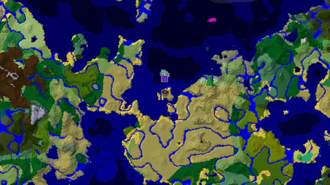 Savanna Spawn With Ocean Monument and Ruined Portal Near