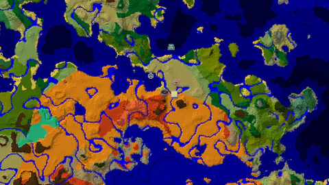 Desert and Badlands With a Village and Ruined Portal Near Spawn