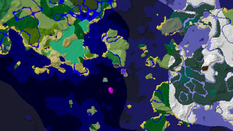 Flower Forest Spawn with Ruined Portal and Shipwreck Nearby