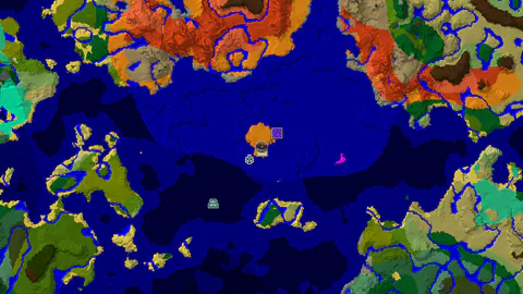 Desert Spawn with Pyramid, Shipwreck, and Ruined Portal Near