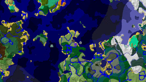 Beach Spawn with Ruined Portal and Ocean Monument Nearby