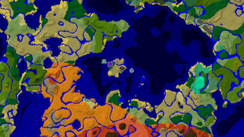 Island Spawn With a Village 184 Blocks South-East