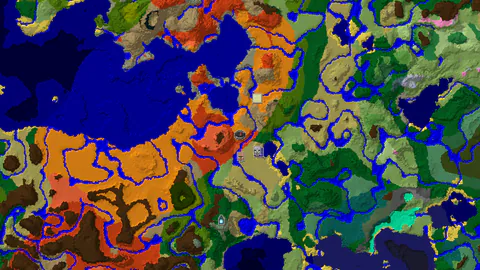 Eroded Badlands 128 Blocks From Spawn, With Village Near