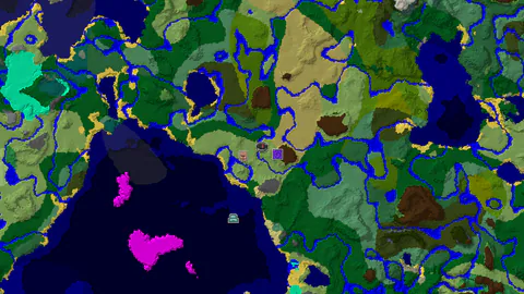Waterside Village and Ruined Portal Near Plains Spawn
