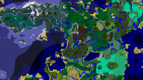 Taiga Spawn With Ancient City 305 Blocks Away, Village 317 Blocks East