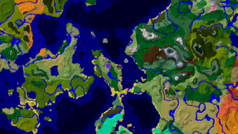Ocean Monument and Ruined Portal Near Beach Spawn