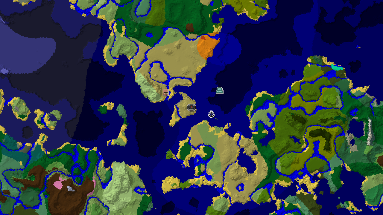 Savanna Spawn With Ocean Monument and Village Near