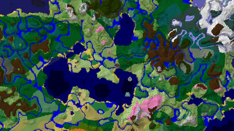Ocean Monument and Village Within 675 Blocks of Spawn